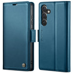 Läderfodral för Samsung Galaxy S24+ CASEME 023 RFID-blockerande mobilskal med 3 kortplatser