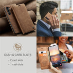 CASEME 013 Series For Samsung Galaxy S24+ Case PU Leather Wallet Mobile Phone Protector