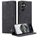 CASEME 013 Series For Samsung Galaxy S24+ Case PU Leather Wallet Mobile Phone Protector