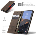 CASEME 013 Series For Samsung Galaxy S24 Case Anti-drop PU Leather Stand Cellphone Protector