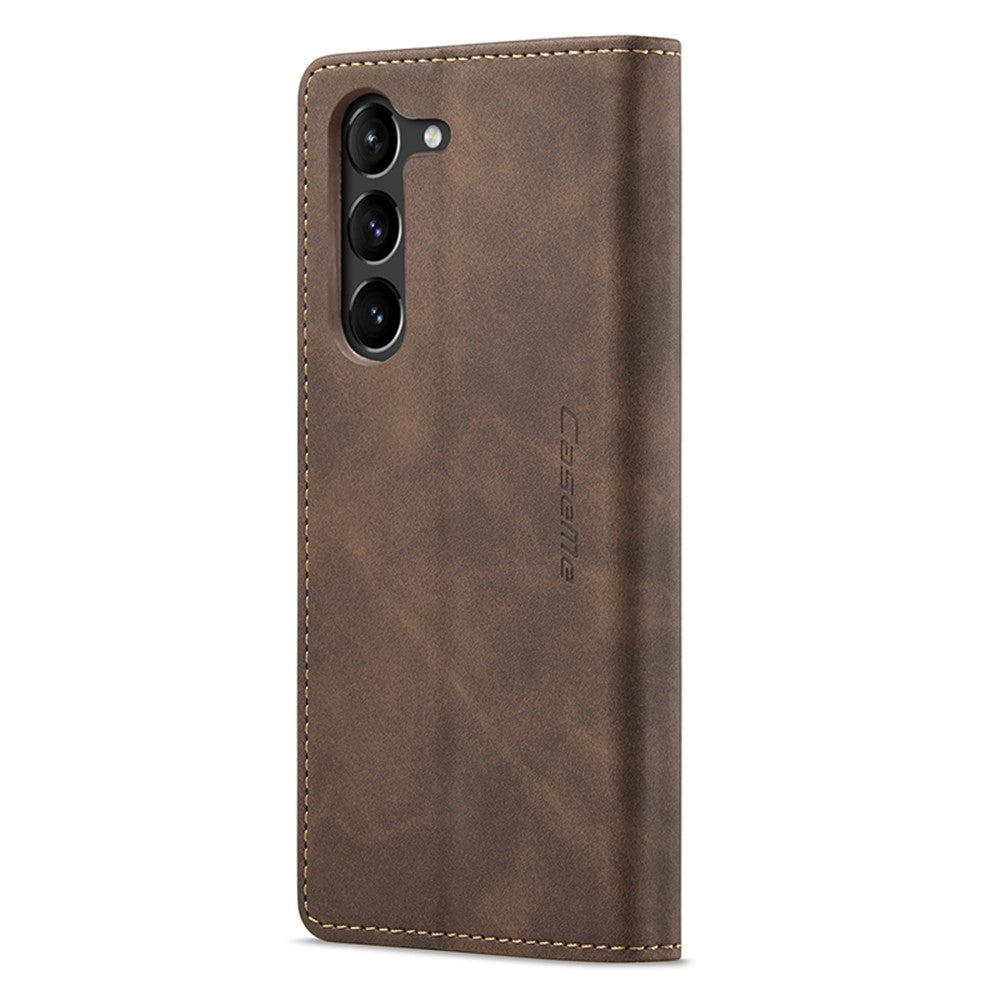 CASEME 013 Series For Samsung Galaxy S24 Case Anti-drop PU Leather Stand Cellphone Protector