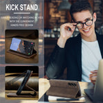 CASEME 013 Series For Samsung Galaxy S24 Case Anti-drop PU Leather Stand Cellphone Protector