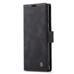 CASEME 013 Series For Samsung Galaxy S24 Ultra Phone Case Anti-fall PU Leather Folio Stand Cover