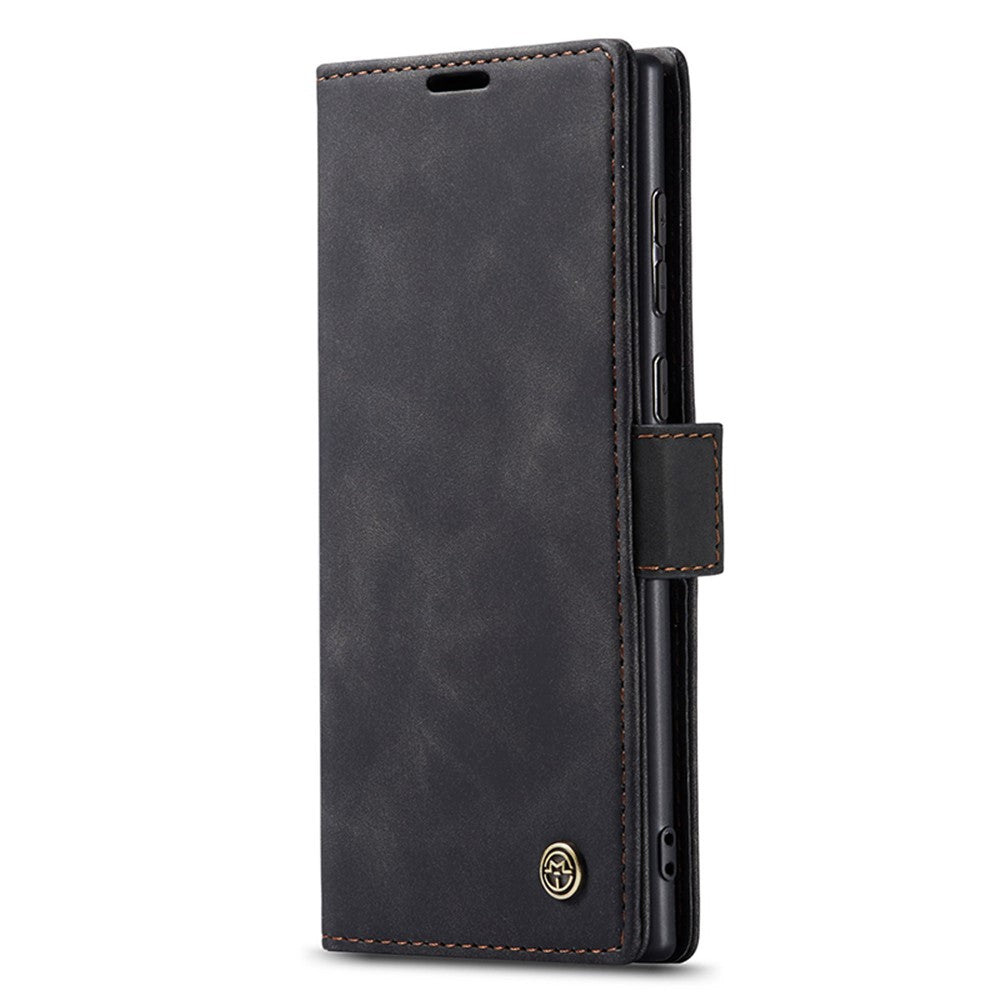 CASEME 013 Series For Samsung Galaxy S24 Ultra Phone Case Anti-fall PU Leather Folio Stand Cover