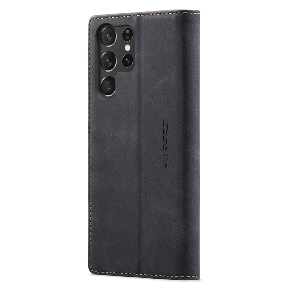 CASEME 013 Series For Samsung Galaxy S24 Ultra Phone Case Anti-fall PU Leather Folio Stand Cover