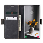 CASEME 013 Series For Samsung Galaxy S24 Ultra Phone Case Anti-fall PU Leather Folio Stand Cover