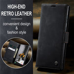 CASEME 013 Series For Samsung Galaxy S24 Ultra Phone Case Anti-fall PU Leather Folio Stand Cover