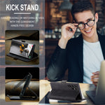CASEME 013 Series For Samsung Galaxy S24 Ultra Phone Case Anti-fall PU Leather Folio Stand Cover