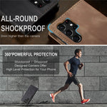 CASEME 013 Series For Samsung Galaxy S24 Ultra Phone Case Anti-fall PU Leather Folio Stand Cover
