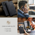 CASEME 013 Series For Samsung Galaxy S24 Ultra Phone Case Anti-fall PU Leather Folio Stand Cover