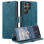 CASEME 013 Series For Samsung Galaxy S24 Ultra Phone Case Anti-fall PU Leather Folio Stand Cover