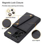 For Xiaomi Redmi Note 13 Pro+ 5G Case Kickstand Leather Coated TPU Phone Cover with Card Holder