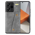 For Xiaomi Redmi Note 13 Pro+ 5G Case Kickstand Leather Coated TPU Phone Cover with Card Holder