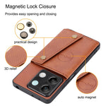 For Xiaomi Redmi Note 13 5G Case PU Leather + TPU Anti-Fall Phone Cover with Card Holder