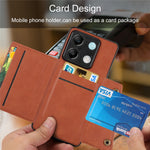 For Xiaomi Redmi Note 13 5G Case PU Leather + TPU Anti-Fall Phone Cover with Card Holder