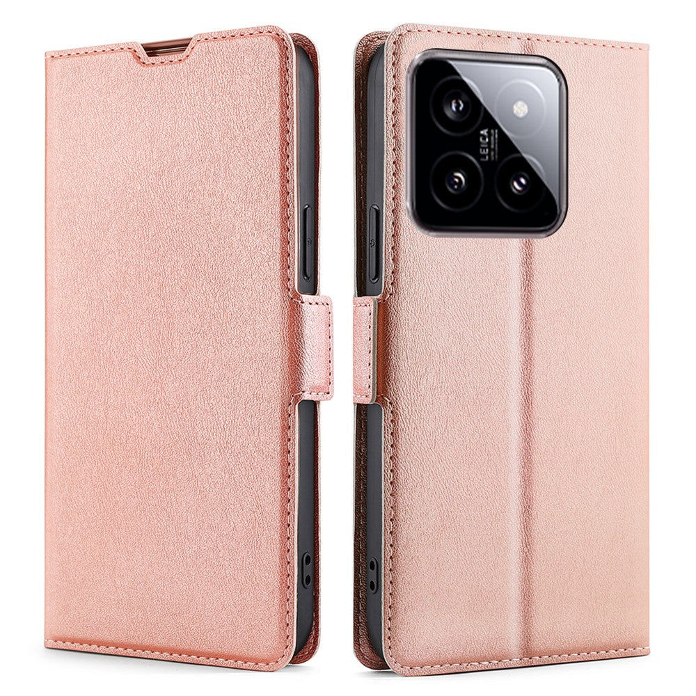 For Xiaomi 14 Case Card Holder Side Magnetic Clasp Leather Cover