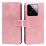 For Xiaomi 14 Case Magnetic Clasp Anti-Scratch Calf Texture PU Leather Phone Cover