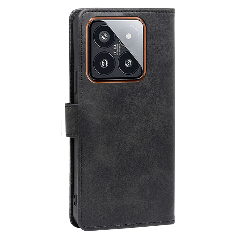 For Xiaomi 14 Pro Case Magnetic Clasp Phone Shell PU Leather Calf Texture Phone Cover