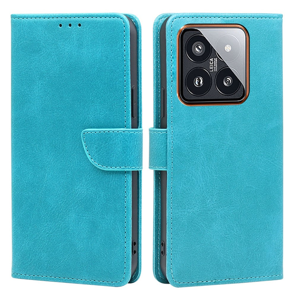 For Xiaomi 14 Pro Case Magnetic Clasp Phone Shell PU Leather Calf Texture Phone Cover