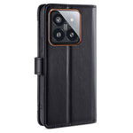 For Xiaomi 14 Pro Leather Case Card Holder Stand Phone Cover with 2 Straps