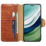 For Huawei Mate 60 Case Crocodile Texture Phone Cover with Wallet Stand