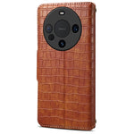 For Huawei Mate 60 Case Crocodile Texture Phone Cover with Wallet Stand