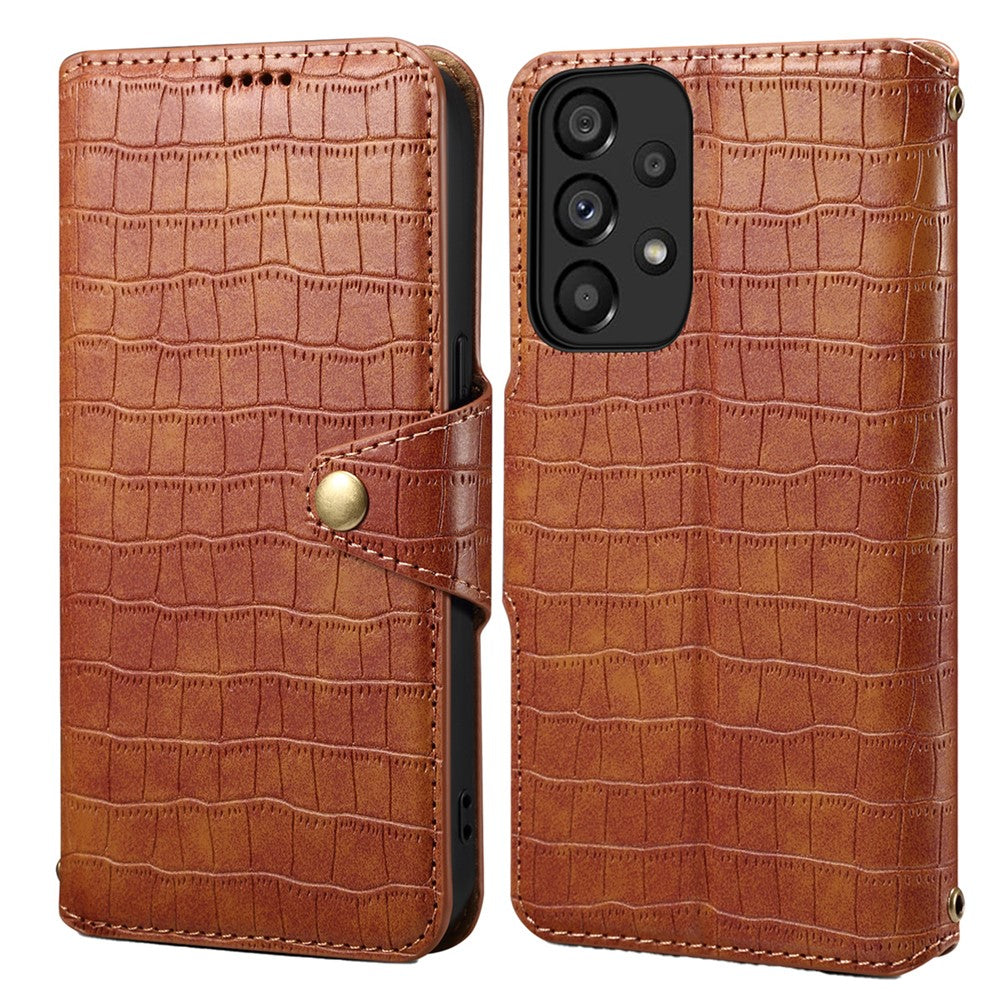 For Samsung Galaxy A33 5G Case Crocodile Texture Wallet Phone Cover
