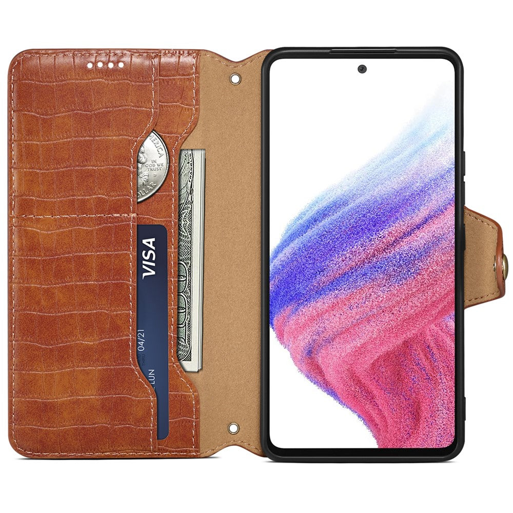 For Samsung Galaxy A33 5G Case Crocodile Texture Wallet Phone Cover
