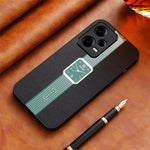 KADEM For Xiaomi Redmi Note 12 Pro 5G Cover Leather+TPU+Acrylic Watch Pattern Protector Case