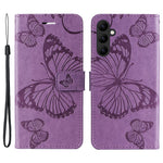 For Samsung Galaxy A25 5G (Global) Wallet Case Floral Butterfly Imprinted Leather Phone Cover Stand