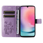 For Samsung Galaxy A25 5G (Global) Wallet Case Floral Butterfly Imprinted Leather Phone Cover Stand