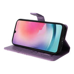 For Samsung Galaxy A25 5G (Global) Wallet Case Floral Butterfly Imprinted Leather Phone Cover Stand