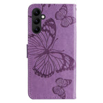 For Samsung Galaxy A25 5G (Global) Wallet Case Floral Butterfly Imprinted Leather Phone Cover Stand