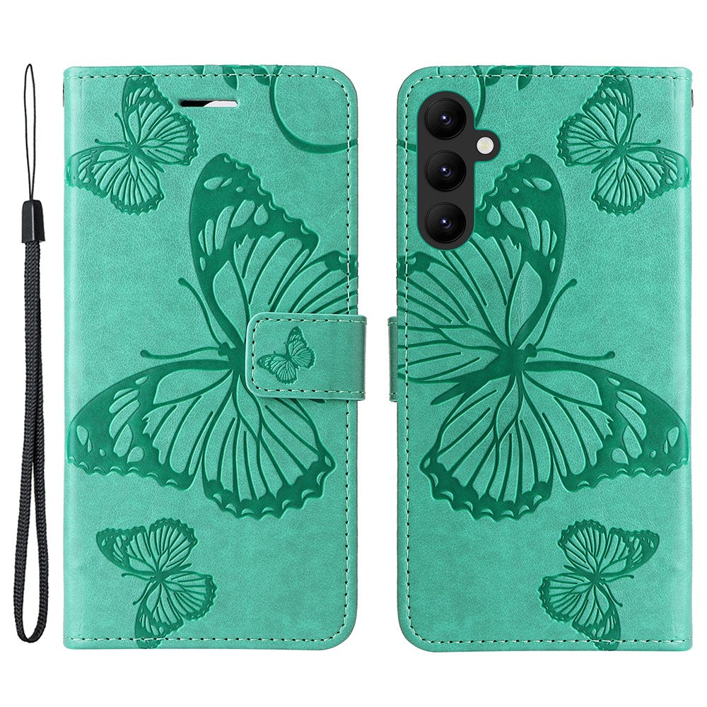 For Samsung Galaxy A25 5G (Global) Wallet Case Floral Butterfly Imprinted Leather Phone Cover Stand