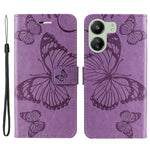 For Xiaomi Redmi 13C 4G / 13C 5G / 13R 5G / Poco M6 5G / Poco C65 4G Wallet Case Floral Butterfly Imprinted Leather Phone Cover Stand