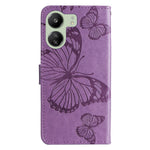 For Xiaomi Redmi 13C 4G / 13C 5G / 13R 5G / Poco M6 5G / Poco C65 4G Wallet Case Floral Butterfly Imprinted Leather Phone Cover Stand