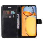 For Xiaomi Redmi 13C 4G / 13C 5G / 13R 5G / Poco M6 5G / Poco C65 4G Case Solid Color Leather Mobile Cover Wallet Stand with Strap