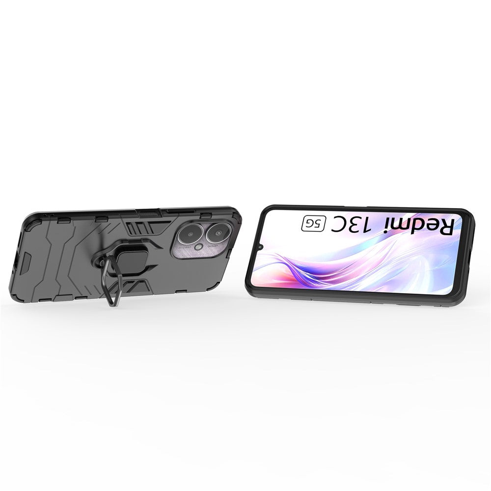 For Xiaomi Redmi 13C 4G / 13C 5G / Poco C65 4G / Poco M6 5G / 13R 5G Case Anti-Drop Ring Kickstand Smart Phone Cover