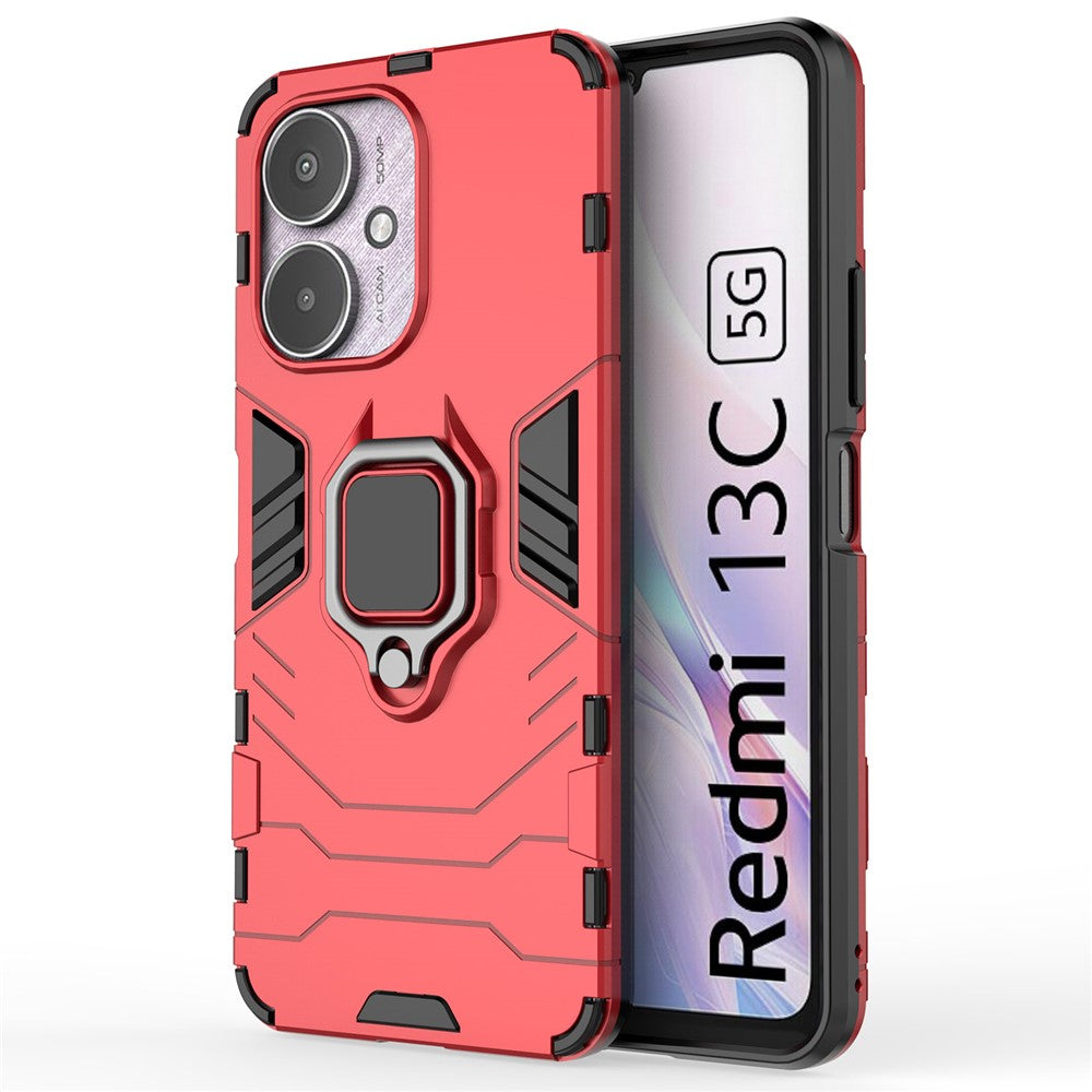 For Xiaomi Redmi 13C 4G / 13C 5G / Poco C65 4G / Poco M6 5G / 13R 5G Case Anti-Drop Ring Kickstand Smart Phone Cover