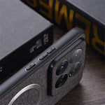 For Xiaomi 14 Case Slim TPU+Cloth Smartphone Cover Magnetic Case
