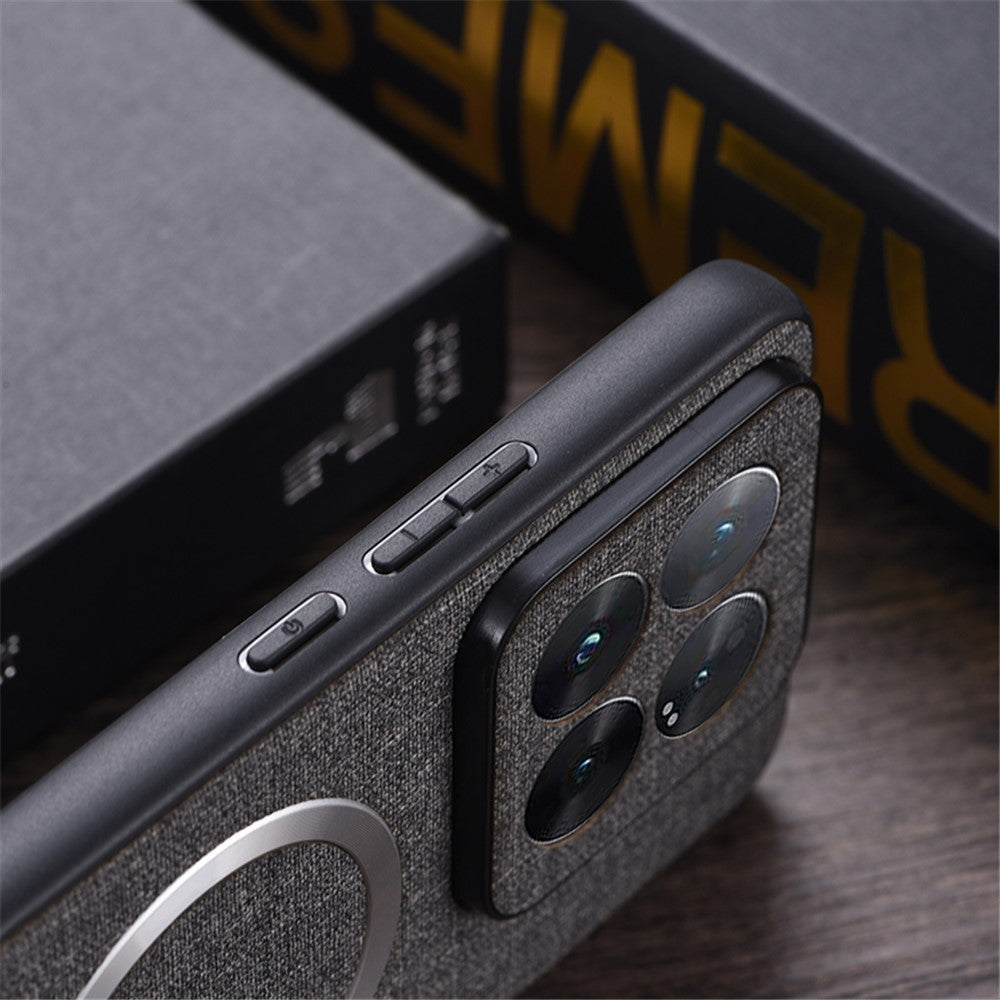 For Xiaomi 14 Case Slim TPU+Cloth Smartphone Cover Magnetic Case
