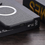 For Xiaomi 14 Case Slim TPU+Cloth Smartphone Cover Magnetic Case