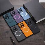 For Xiaomi 14 Case Slim TPU+Cloth Smartphone Cover Magnetic Case