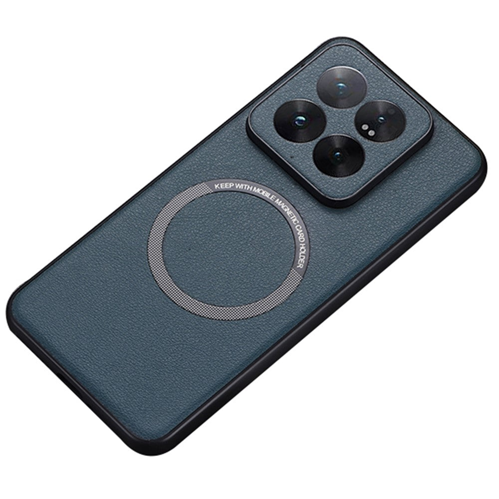 For Xiaomi 14 Case Magnetic Case PU Leather+TPU Cell Phone Cover