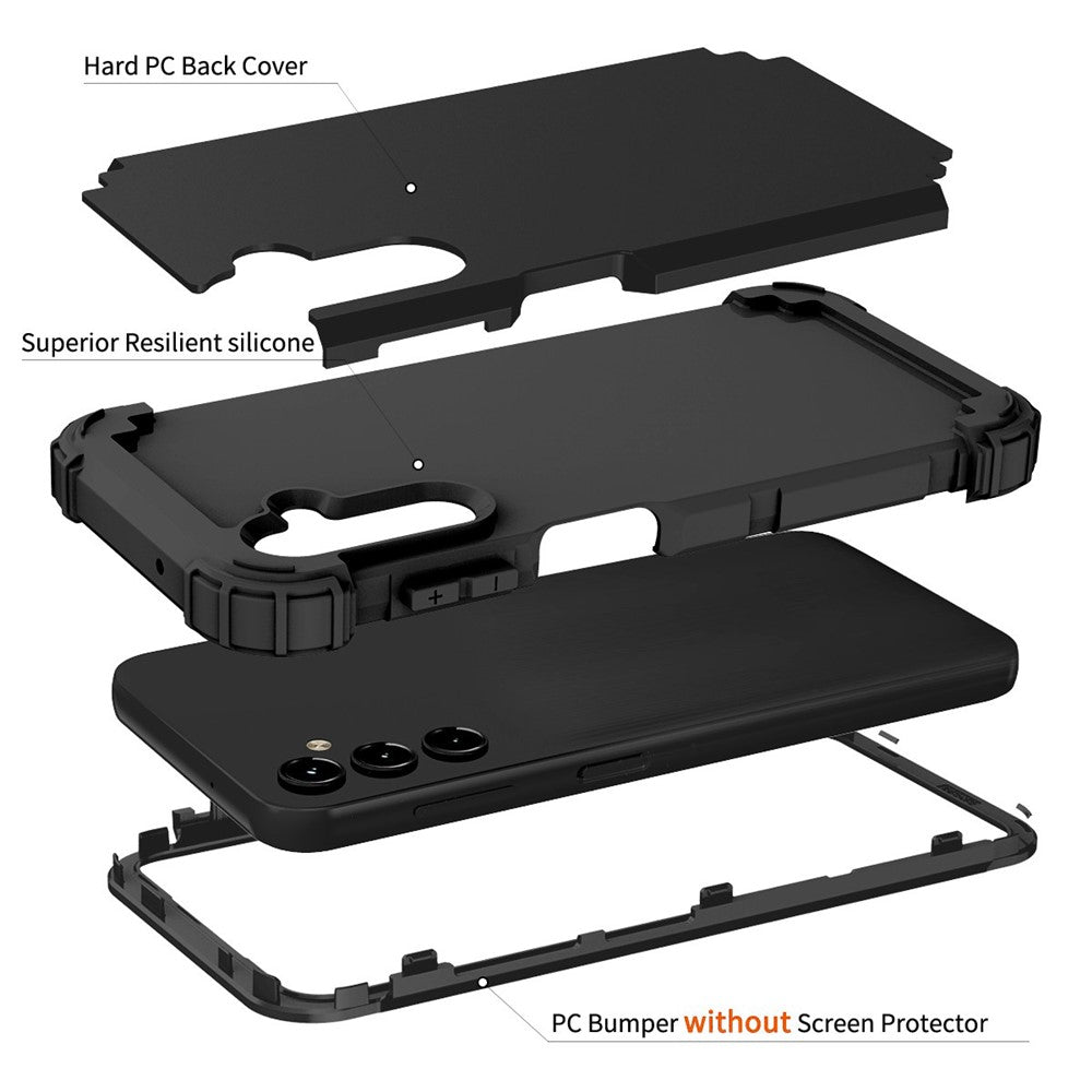 L-Style Til Samsung Galaxy A15 4G Cover PC + TPU Beskyttende Telefoncover Mod Fald