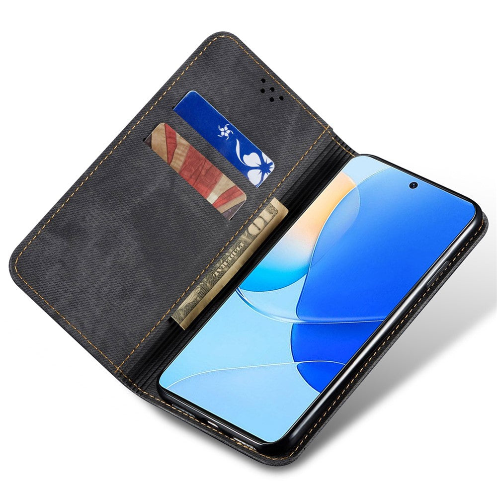 For Huawei nova 11 SE / nova 12 SE 4G Case Jeans Cloth Texture Wallet Phone Leather Cover