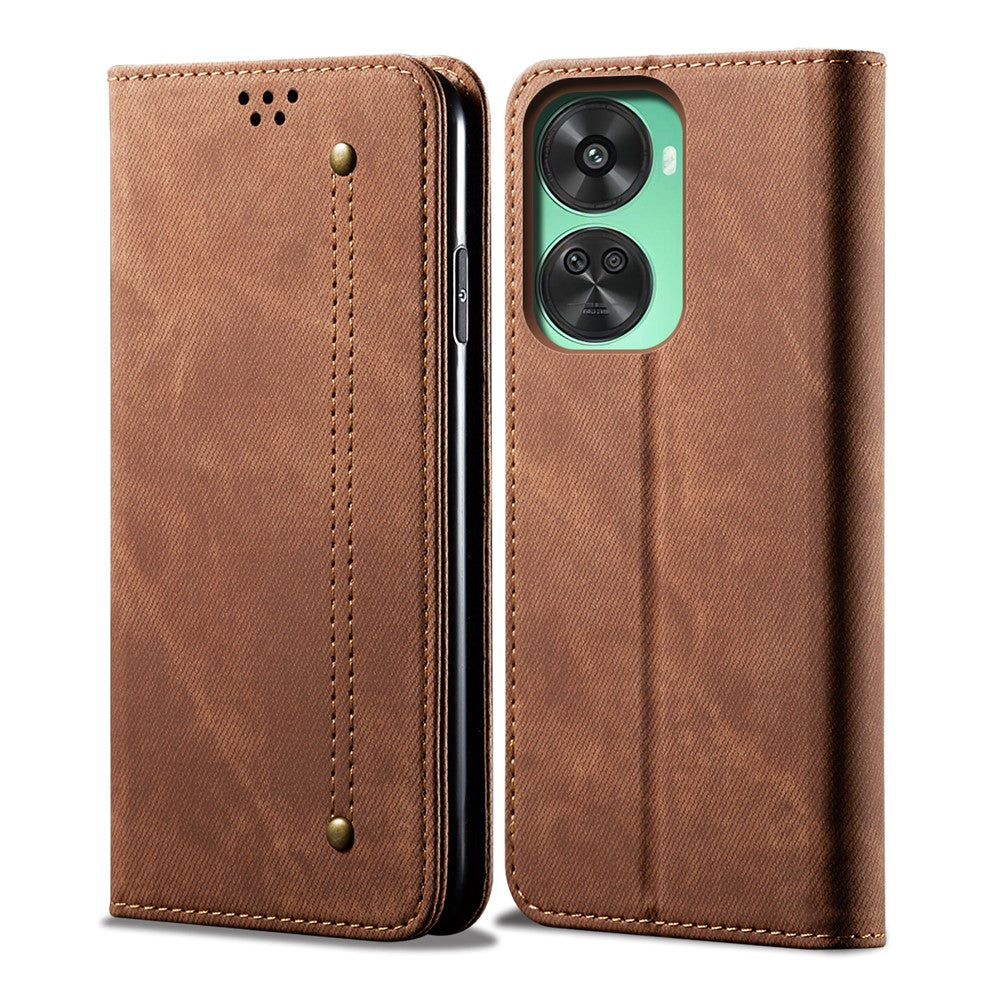 For Huawei nova 11 SE / nova 12 SE 4G Case Jeans Cloth Texture Wallet Phone Leather Cover