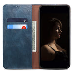 Huawei Nova 11 SE / Nova 12 SE 4G-skal, stativplånbok, vaxartat läder med galen häststruktur