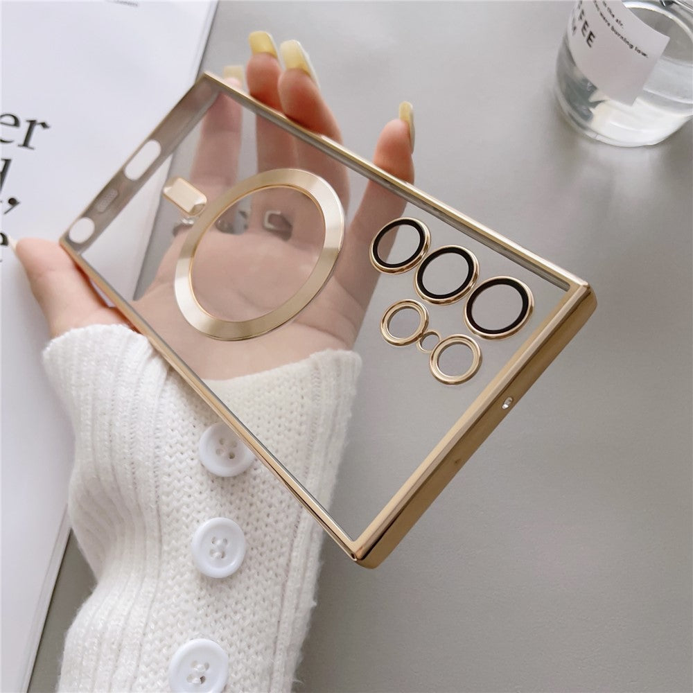For Samsung Galaxy S24 Ultra Magnetic Case Case TPU Electroplated Phone Cover