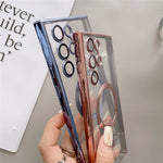 For Samsung Galaxy S24 Ultra Magnetic Case Case TPU Electroplated Phone Cover